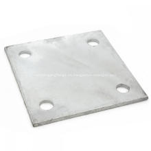 Placa base de la brida del piso del acero plateado de zinc